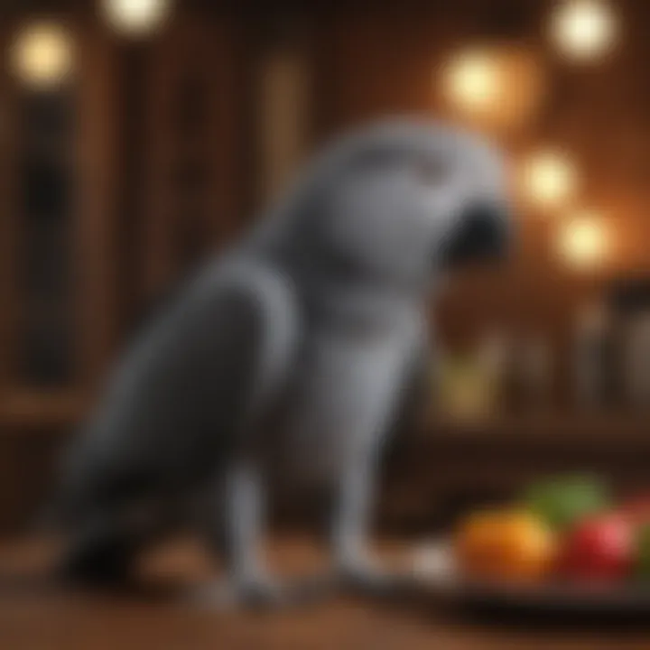 A detailed view of the dietary needs of an African Gray Parrot