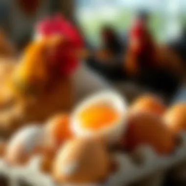 Nutrient-rich eggs from free range chickens