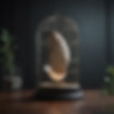 Modern minimalist bird cage with sleek lines
