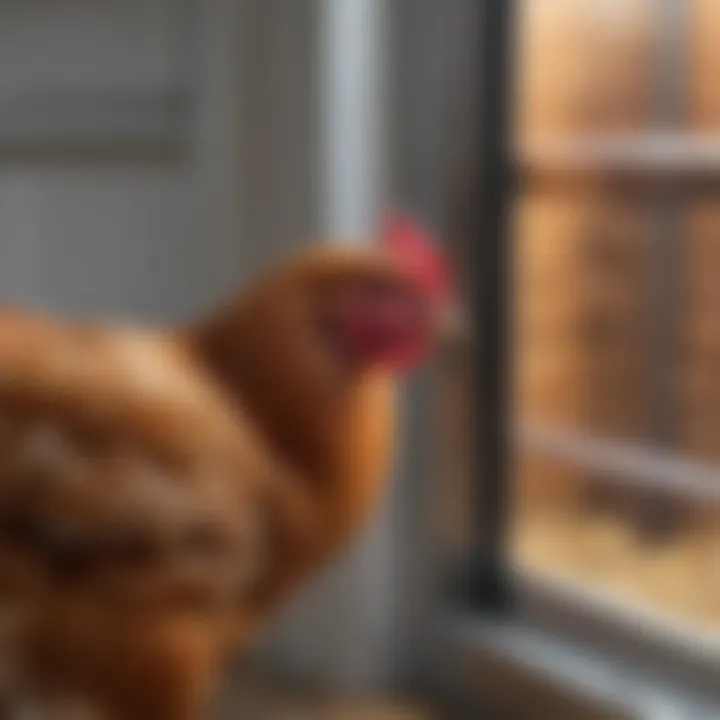 Automatic chicken door in action