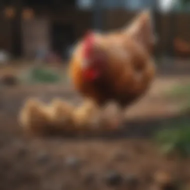 Essential Feeding Tips for Healthy Chickens A nutritious feed spread on the ground for chickens