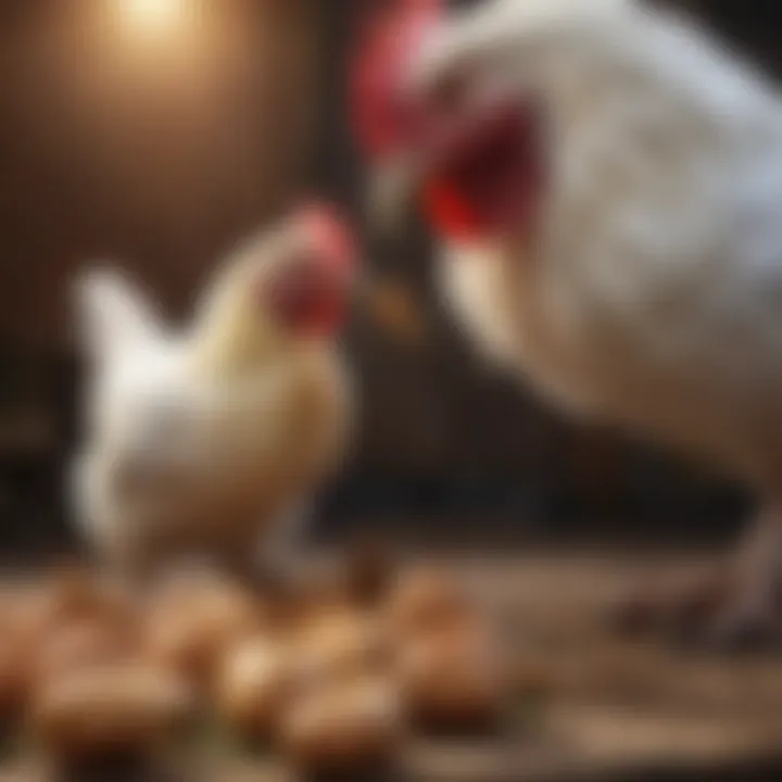 A close-up of a bantam chicken being fed by a caring hand, illustrating their friendly nature