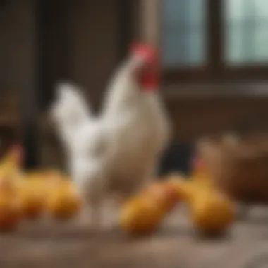 A vibrant display of various bantam chicken breeds showcasing their unique features