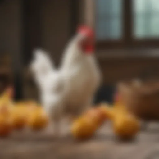 A vibrant display of various bantam chicken breeds showcasing their unique features