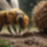 Diverse species of bees engaging in nesting behavior.
