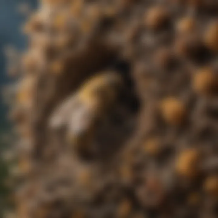 Natural materials used by bees for nest construction.