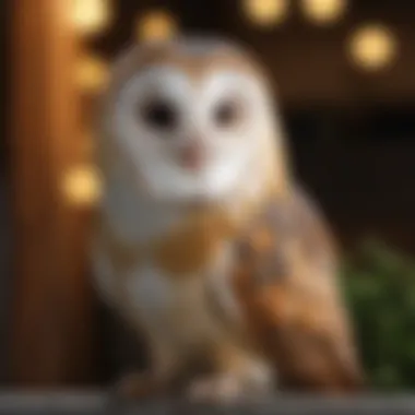A barn owl perched on a fence, symbolizing natural pest control