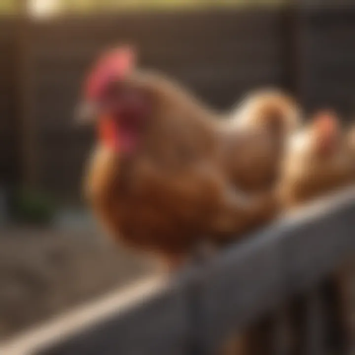 Close-up of durable materials used in constructing a chicken coop