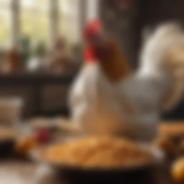 Commercial Feed Choices for Optimal Bantam Chicken Health A balanced bowl of commercial feed designed for bantam chickens