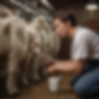 A goat owner selecting the right milking equipment