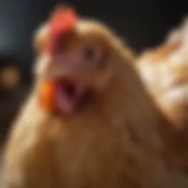 Close-Up of a Resilient Laying Chicken Close-up of a hardy chicken breed