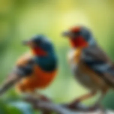 Diverse bird species exhibiting unique pair names, showcasing their social structures