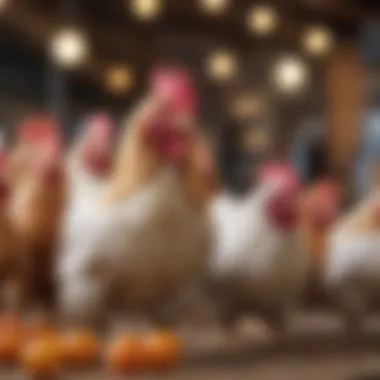 Brahma Chickens for Sale A vibrant market scene with Brahma chickens for sale