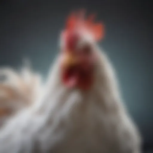 A majestic Brahma chicken showcasing its distinct feathering and size