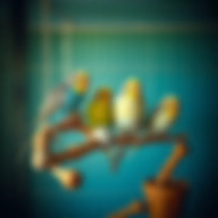 Thoughtful Arrangement of Natural Perches Arrangement of perches in a budgie cage