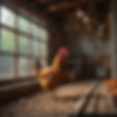 Creating a Healthy Environment for Chickens A serene environment around a chicken coop ensuring the health of chickens