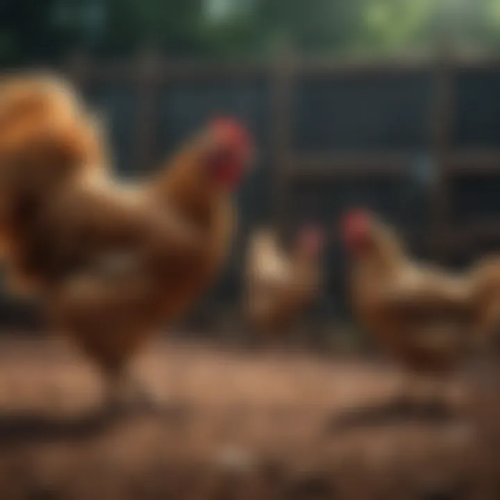 Illustration of common predators threatening chickens