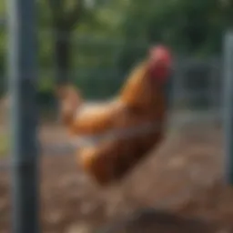 Sturdy chicken pen design featuring reinforced fencing