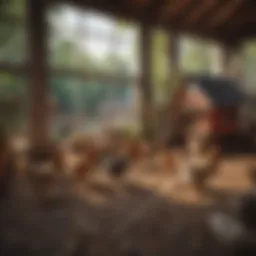 Spacious chicken coop layout for five chickens