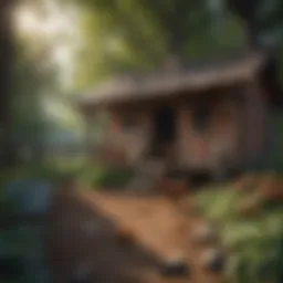 Well-constructed chicken coop with natural materials