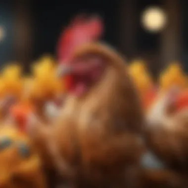 Healthy Hen with Vibrant Feathers Healthy hen with vibrant feathers