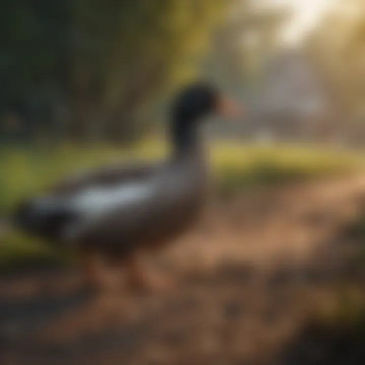 Ethically sourced Indian Runner Ducks at a farm