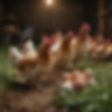 Cage-Free Hens in Their Natural Habitat Cage-free hens in a natural setting