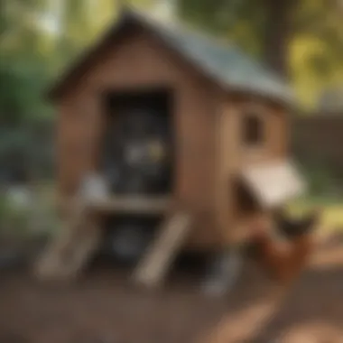 Visual demonstration of installing a chicken coop wheel lift kit.