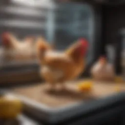 Detailed diagram of a chicken incubator kit with labeled parts