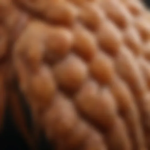 Close-up of chicken mites on feathers