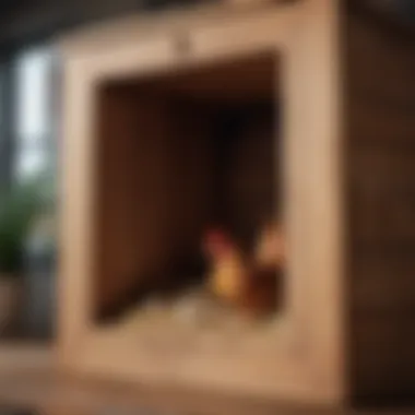 Wooden Chicken Nesting Box Design Elegant wooden chicken nesting box design showcasing optimal space utilization.