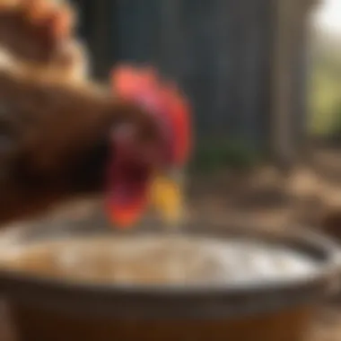 Quality Feeder Materials for Chickens Close-up of a durable water feeder material