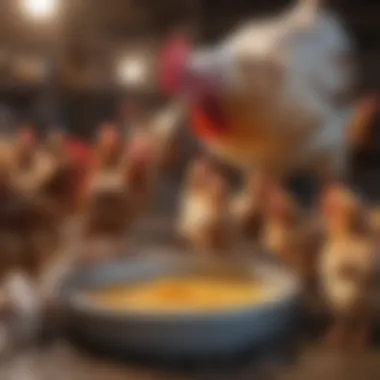 Efficient Feeding in Action Chickens feeding efficiently from a spill-free feeder