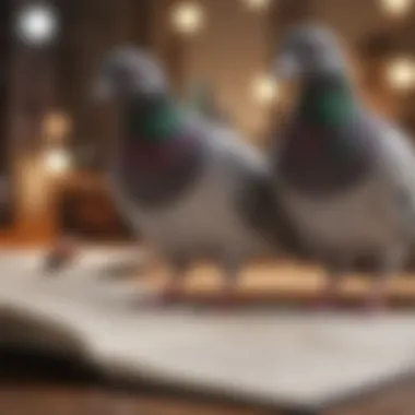 Creative Name Ideas for Pigeons An array of creative pigeon name ideas on a notepad