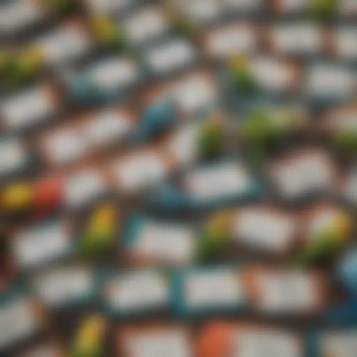 A collection of name tags with unique names for parakeets, illustrating creative name choices