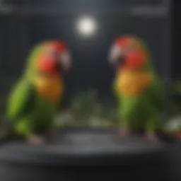 Spacious bird cage suited for green cheek conures