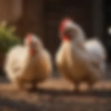 An expert demonstrating proper breeding techniques for Silkie chickens.