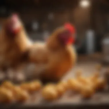 The Impact of Proper Nutrition on Chicken Well-being Healthy chickens in a coop