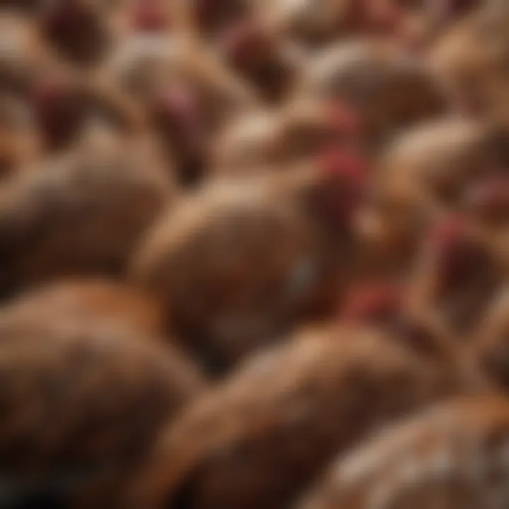 Brown Leghorn chickens showcasing feather patterns