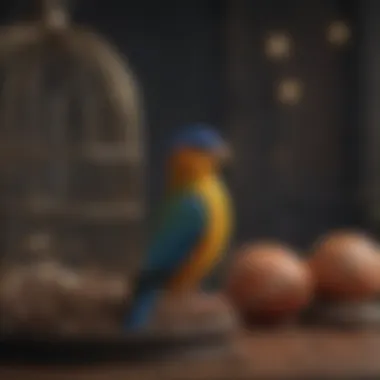 A variety of materials used in medium size bird cages