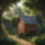 A beautifully designed chicken coop nestled in a lush garden.