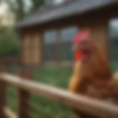 Close-up of robust security features installed in a chicken coop.