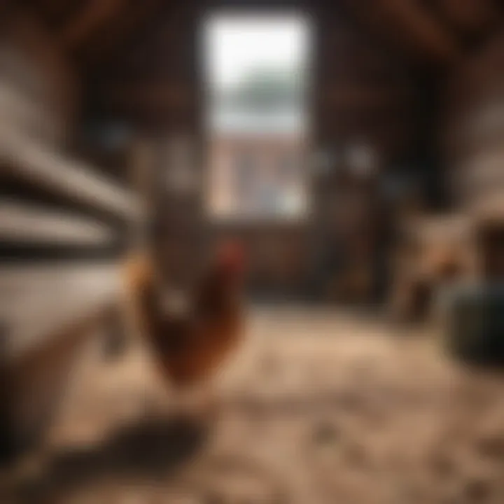 Interior view showcasing optimal ventilation in a chicken coop.
