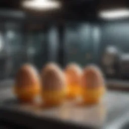 Eggs in an incubator with optimal settings