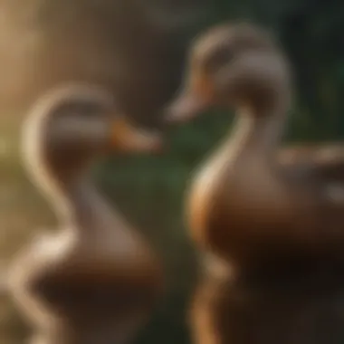 Duck Social Interaction Ducks interacting with each other in a friendly manner