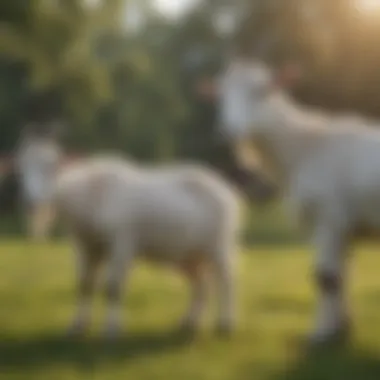 Goats in a pasture showcasing healthy livestock