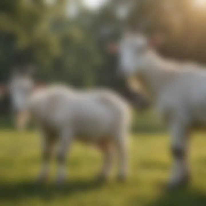 Goats in a pasture showcasing healthy livestock