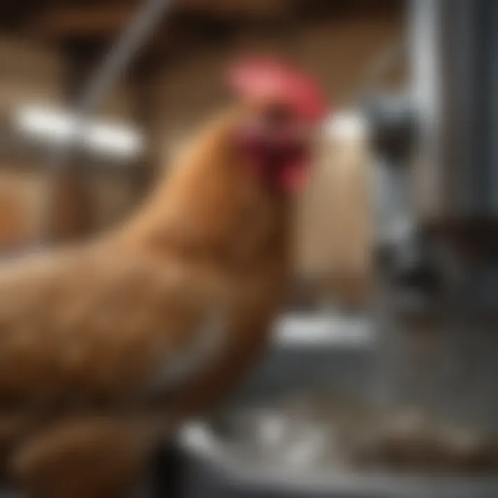 Maintenance of heated waterer in a coop