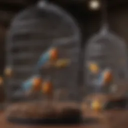 Diverse types of bird cages showcasing various styles