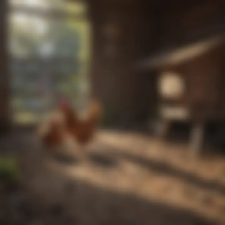 A well-maintained chicken coop showcasing proper housing for poultry.